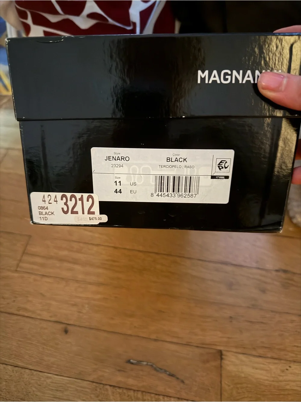 Magnanni Jenaro Black Velvet Tuxedo Slippers with Satin Strap (never worn)